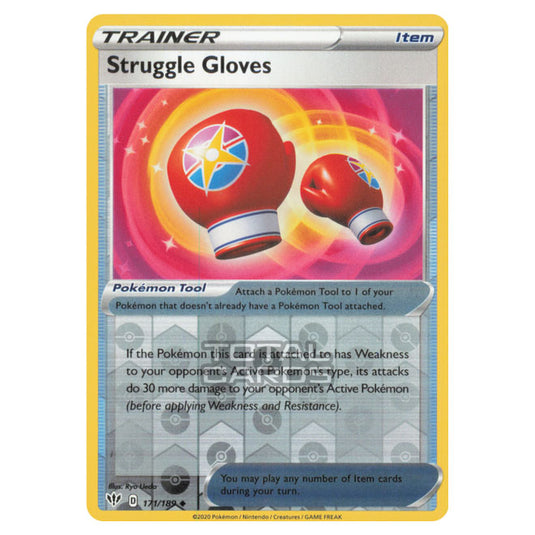 Pokemon - Sword & Shield - Darkness Ablaze - Struggle Gloves - 171/189 - (Reverse Holo)