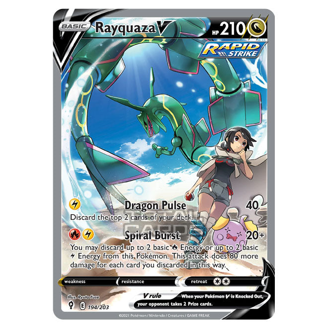 Pokemon - Sword & Shield - Evolving Skies - Rayquaza V - 194/203 Pokemon - Sword & Shield - Evolving Skies - Rayquaza V - 194/203
