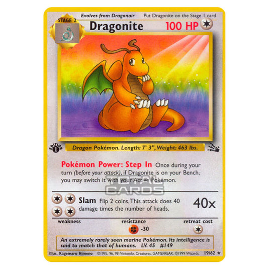 Pokemon - Fossil - Dragonite - 19/62