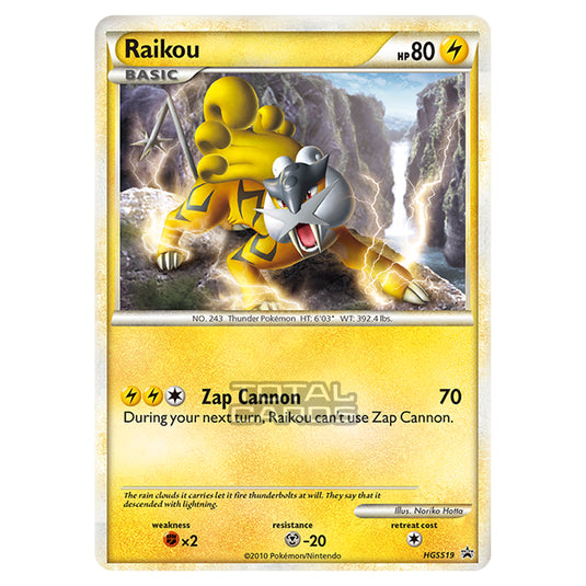 Pokemon - HeartGold & SoulSilver - HGSS Black Star Promos - Raikou - HGSS19