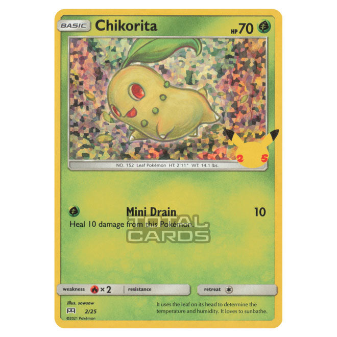 Pokemon - McDonalds - 25th Anniversary Collection - Chikorita