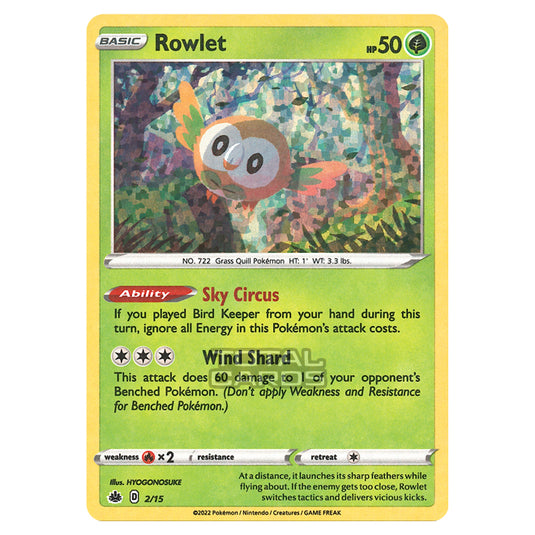 Pokemon - McDonald's Collection 2022 - Rowlet - 002/15