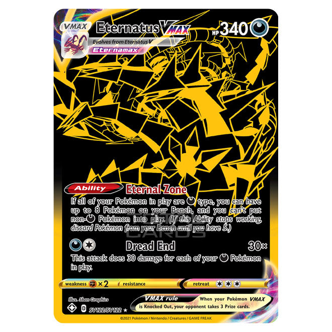 Pokemon - Sword & Shield - Shining Fates - Eternatus VMAX - SV122/SV122 Pokemon - Sword & Shield - Shining Fates - Eternatus VMAX - SV122/SV122