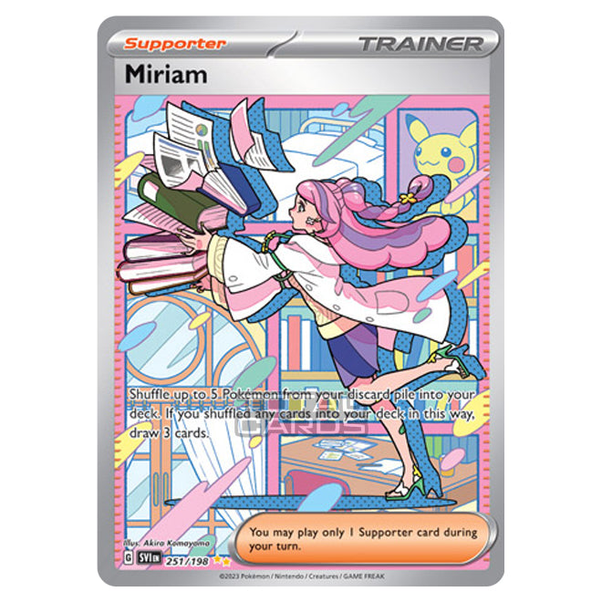 pokemon tcg scarlet and violet 251 198 miriam trainer card - 251/198 - & this card is the perfect way to showcase your collection. Pokmon TCG Miriam Scarlet &