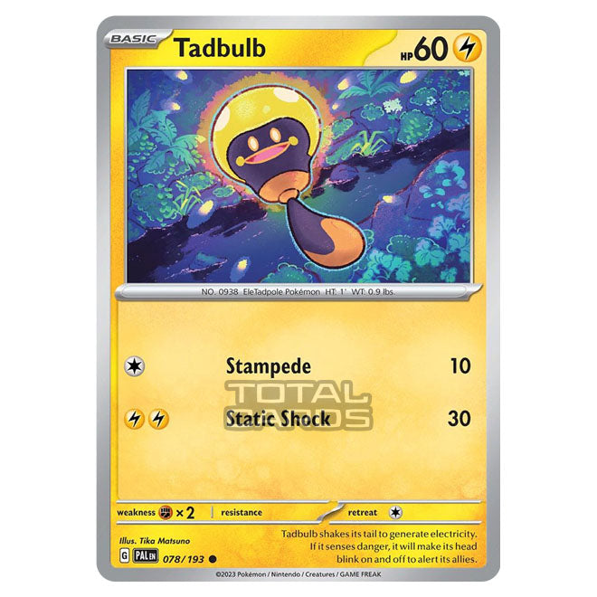 Pokemon - Scarlet & Violet - Paldea Evolved - Tadbulb - 078/193 Pokemon - Scarlet & Violet - Paldea Evolved - Tadbulb - 078/193