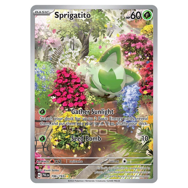 Pokemon - Scarlet & Violet - Paldea Evolved - Sprigatito - 196/193 Pokemon - Scarlet & Violet - Paldea Evolved - Sprigatito - 196/193