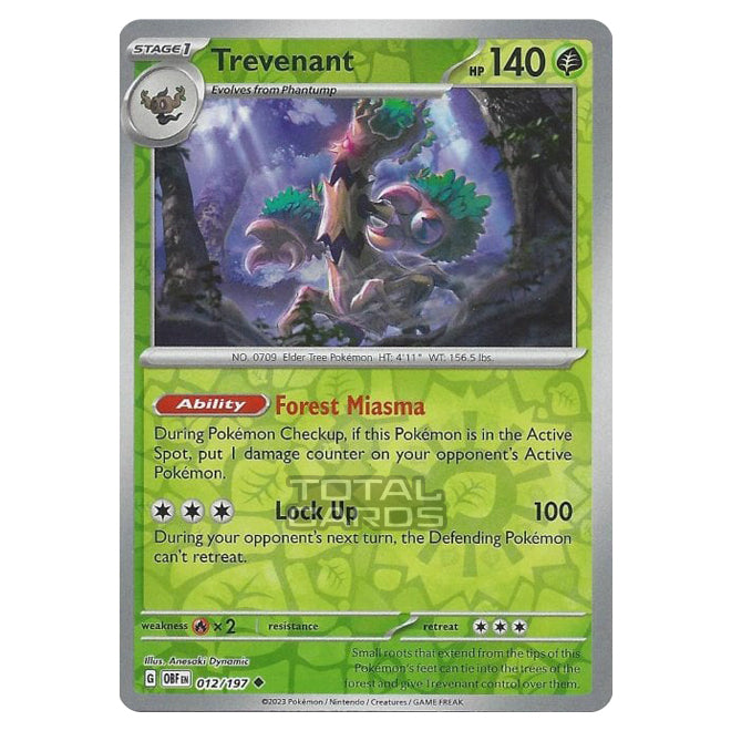 Pokemon - Scarlet & Violet - Obsidian Flames - Trevenant - 012/197 - ( Pokemon - Scarlet & Violet - Obsidian Flames - Trevenant - 012/197 - (