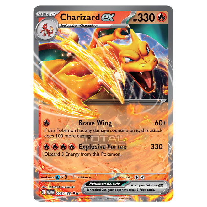 Pokemon - Scarlet & Violet - 151 - Charizard ex - 006/165 Pokemon - Scarlet & Violet - 151 - Charizard ex - 006/165