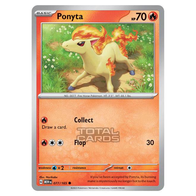 Pokemon - Scarlet & Violet - 151 - Ponyta - 077/165 Pokemon - Scarlet & Violet - 151 - Ponyta - 077/165