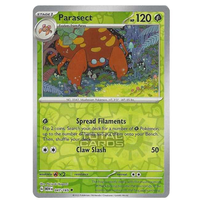 Pokemon - Scarlet & Violet - 151 - Parasect - 047/165