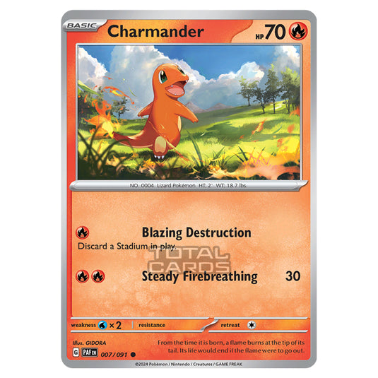 Pokemon - Scarlet & Violet - SV4.5 - Paldean Fates - Charmander - 007/91 (Cosmo Holo)