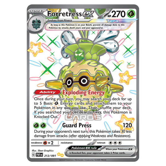 Pokemon - Scarlet & Violet - SV4.5 - Paldean Fates - Forretress ex - 212/91