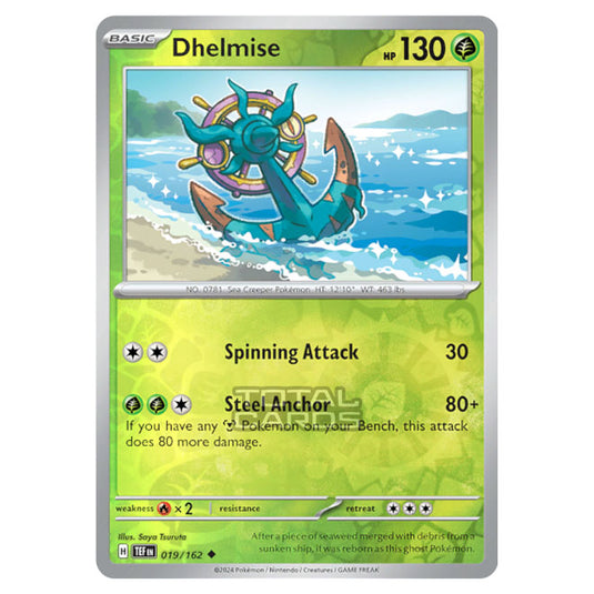 Pokemon - Scarlet & Violet - Temporal Forces - Dhelmise - 019/162 - (Reverse Holo)