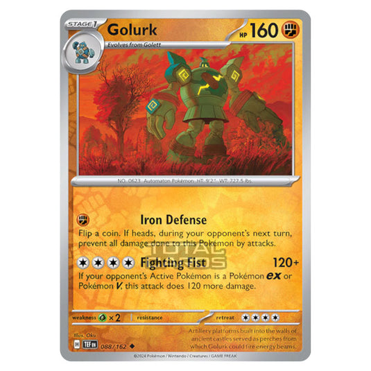 Pokemon - Scarlet & Violet - Temporal Forces - Golurk - 088/162 - (Reverse Holo)