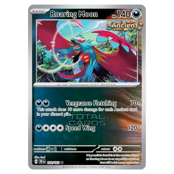 roaring moon pokemon card 140 : r/Pokemoncardappraisal Darkness Vengeance Fletching (70+) This attack does 10 more damage for each Ancient card in your discard pile. roaring moon pokemon card 140