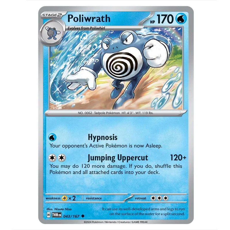 Pokemon - Scarlet & Violet - Twilight Masquerade - Poliwrath - 043/167 Pokemon - Scarlet & Violet - Twilight Masquerade - Poliwrath - 043/167