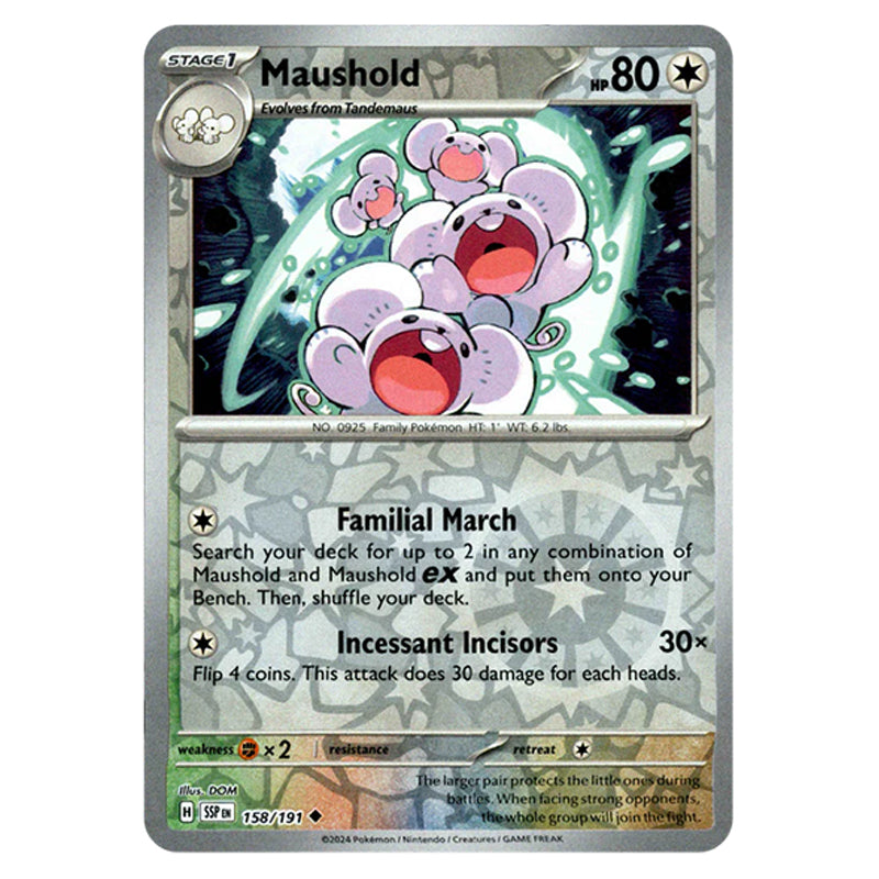 Pokemon - Scarlet & Violet - Surging Sparks - Maushold - 158/191 - (Re Pokemon - Scarlet & Violet - Surging Sparks - Maushold - 158/191 - (Re