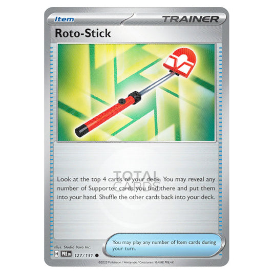 Roto-Stick 127 Reverse Holo Poke Ball card from the Pokemon set Prismatic Evolutions