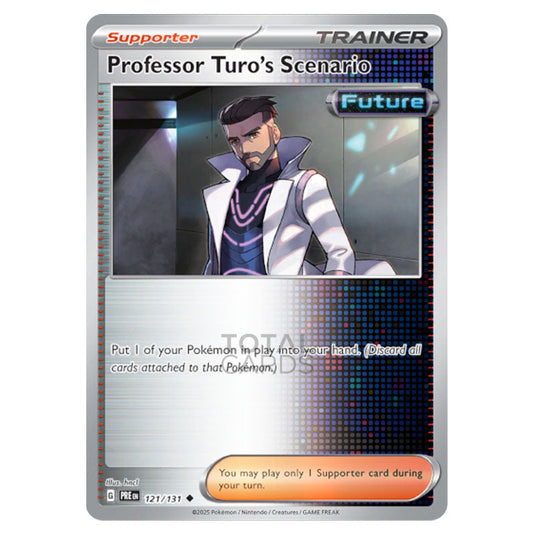 Professor Turo's Scenario 121 Reverse Holo card from the Pokemon set Prismatic Evolutions