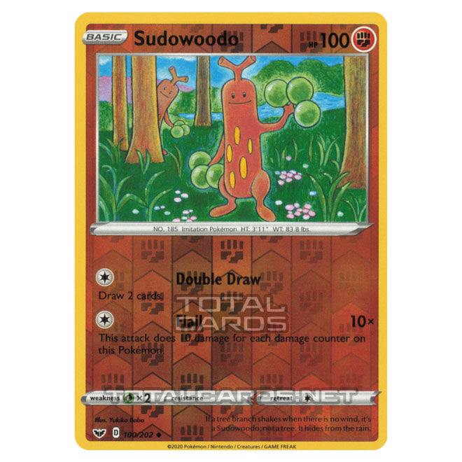 Pokemon - Sword & Shield - Base Set - Sudowoodo - 100/202 - (Reverse H Pokemon - Sword & Shield - Base Set - Sudowoodo - 100/202 - (Reverse H