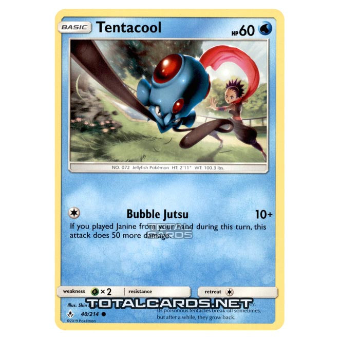 Pokemon - Sun & Moon - Unbroken Bonds - Tentacool - 40/214 Pokemon - Sun & Moon - Unbroken Bonds - Tentacool - 40/214