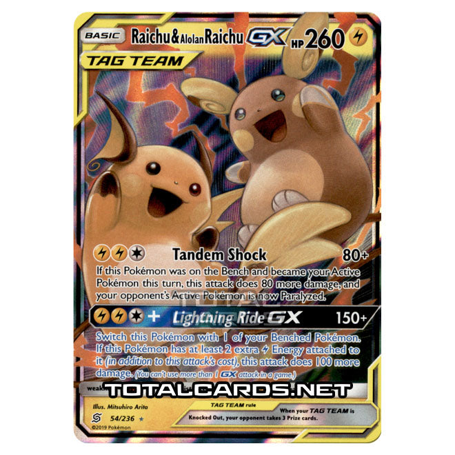 Pokemon - Sun & Moon - Unified Minds - Raichu & Alolan Raichu-GX