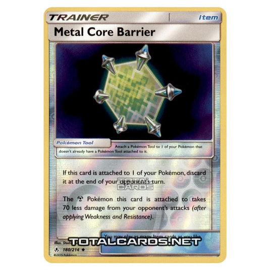 Pokemon - Sun & Moon - Unbroken Bonds - Metal Core Barrier - 180/214 - (Reverse Holo)