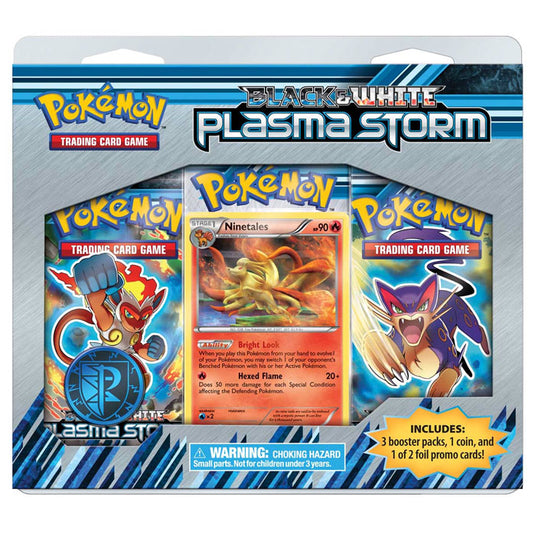 Pokemon - Black & White - Plasma Storm - 3 Pack Blister - Ninetails Promo