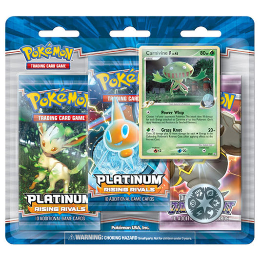 Pokemon - Platinum - Rising Rivals - 3 Pack Blister - Carnivine Promo
