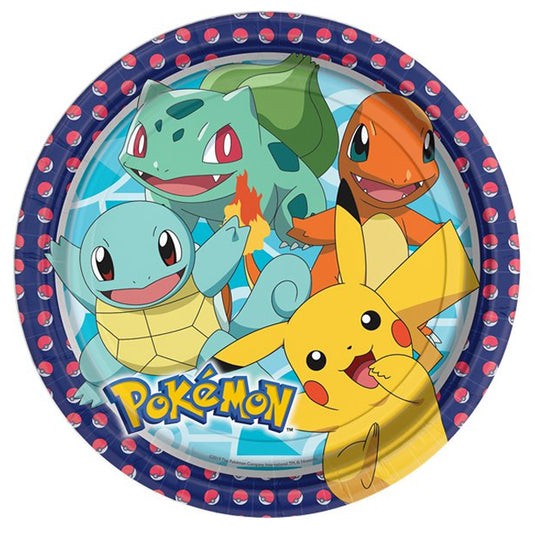 Pokemon - Kanto Starters - 32cm Paper Plates (Pack of 8)