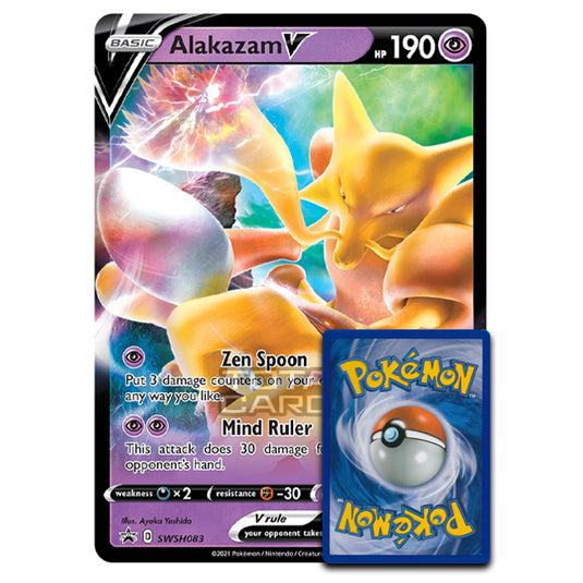 Pokemon - Alakazam V - Oversized Promo Card (SWSH083) Damaged
