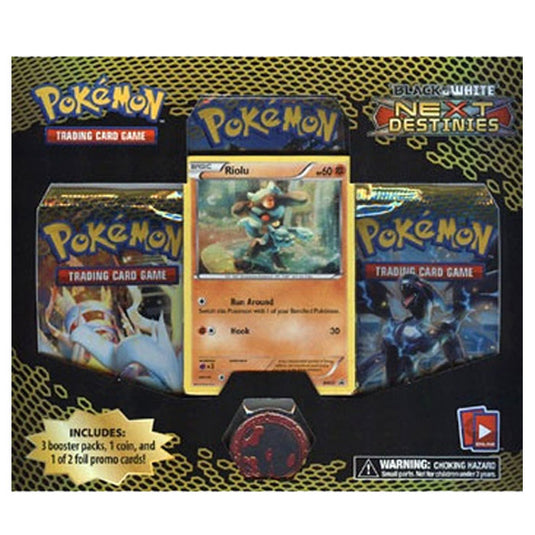 Pokemon - Black & White - Next Destinies 3 Pack Blister - Riolu Promo