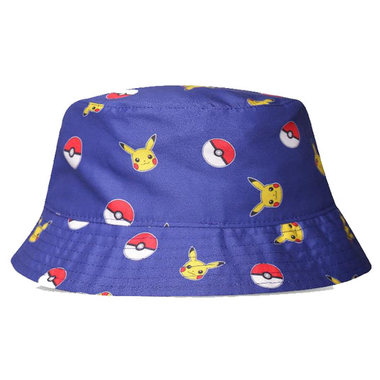 Pokemon - AOP Pikachu & Poke Balls Blue - Kids Bucket Hat