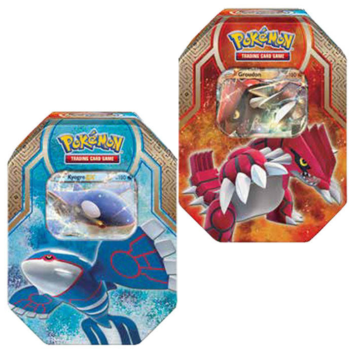 XY - Legends of Hoenn Tin Set - Primal Groudon & Primal Kyogre XY - Legends of Hoenn Tin Set - Primal Groudon & Primal Kyogre