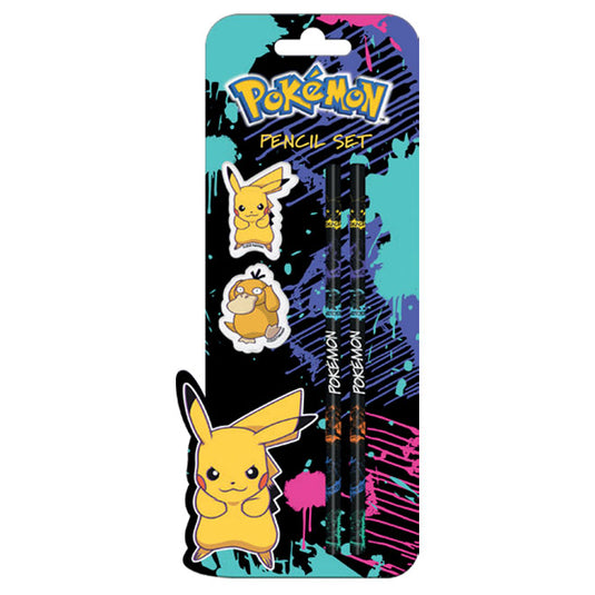 Pokemon - Pikachu & Psyduck Pencil Set