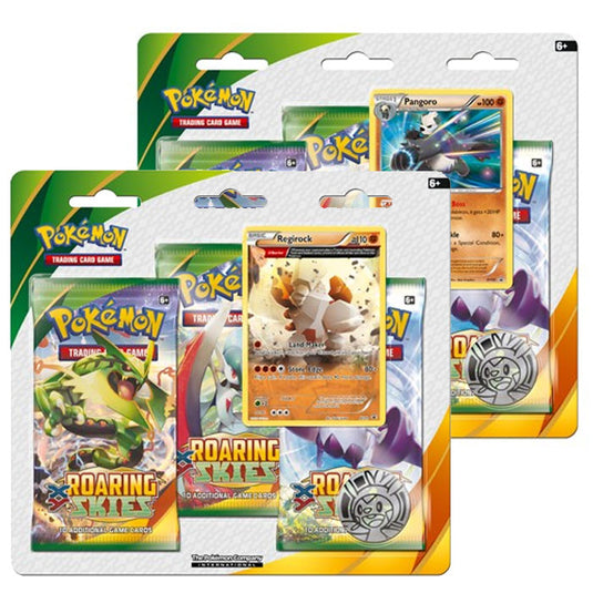 XY Roaring Skies - Regirock & Pangoro - 3 Pack Blister Set