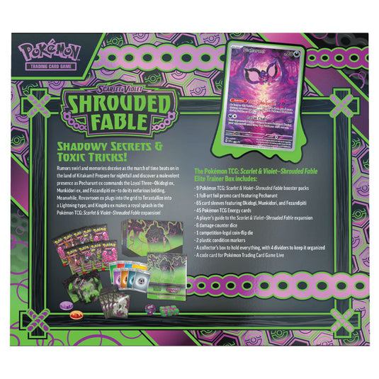 Back of the Pokemon TCG Shrouded Fable Elite Trainer Box