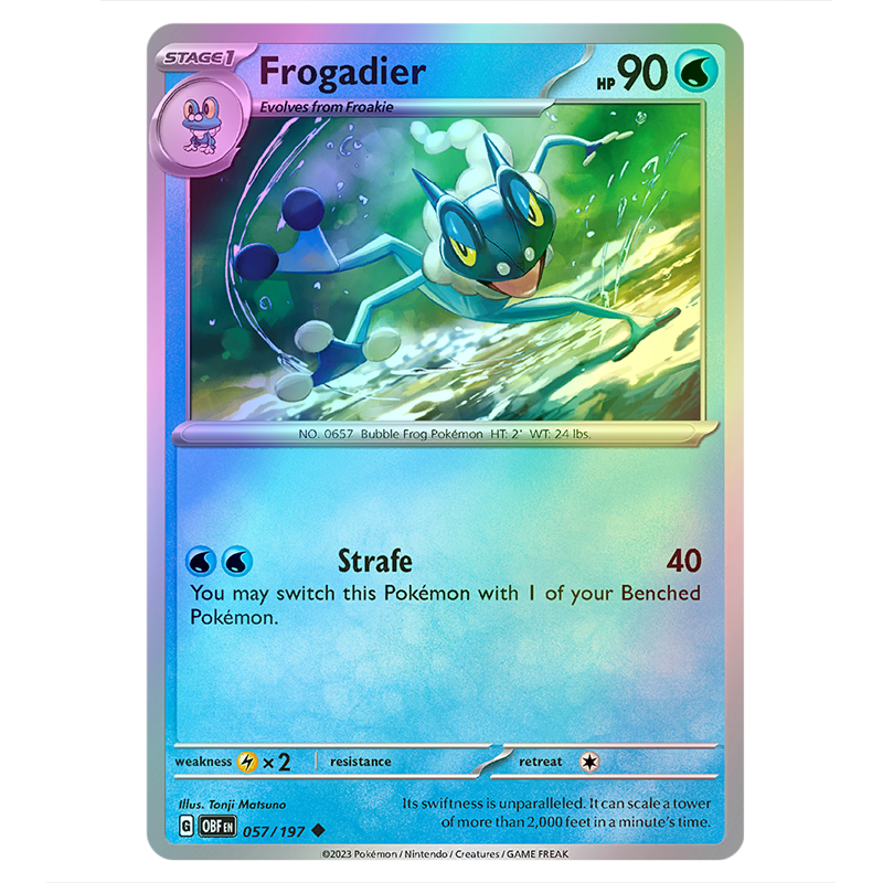 Pokemon - Scarlet & Violet - Obsidian Flames - Frogadier (Cosmo Holo) Pokemon - Scarlet & Violet - Obsidian Flames - Frogadier (Cosmo Holo)