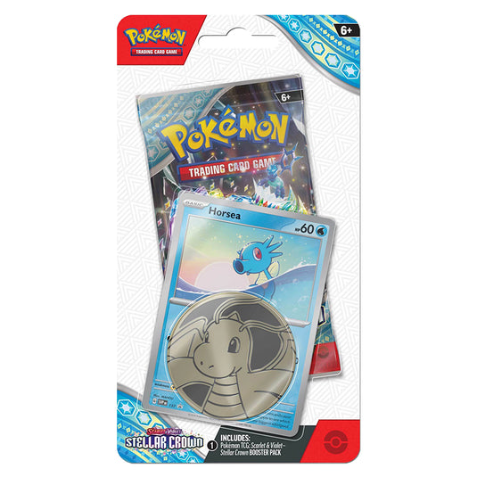 pokemon scarlet and violet stellar crown premium checklane blister horsea
