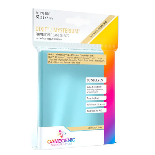 Gamegenic - PRIME Dixit Sleeves 81 x 122 mm - Clear (90 Sleeves)