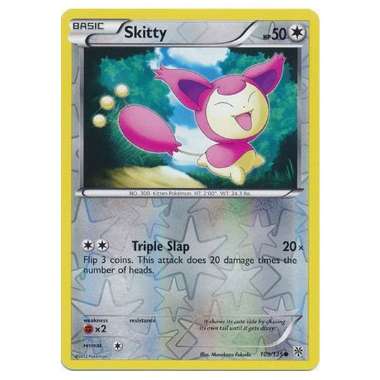 Pokemon - Black & White - Plasma Storm (Reverse Holo) - Skitty - 109/135