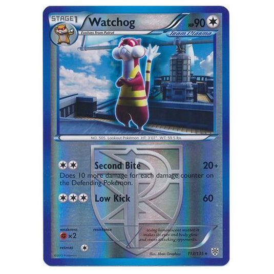 Pokemon - Black & White - Plasma Storm (Reverse Holo) - Watchog - 113/135