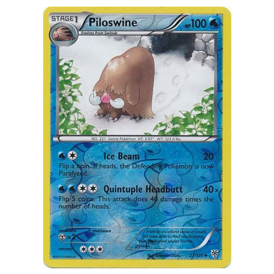 Pokemon - Black & White - Plasma Storm (Reverse Holo) - Piloswine - 27/135