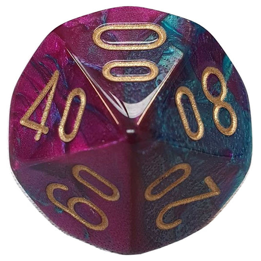 Chessex - Gemini 16mm D10/100 - Purple-Teal w/Gold