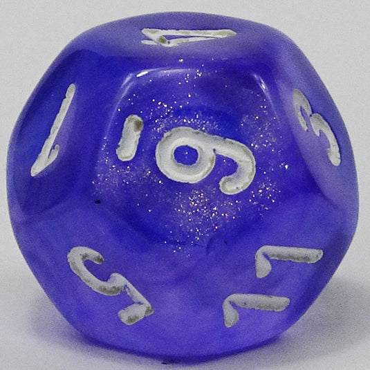 Chessex - Signature 16mm D12 -  Borealis - Purple with White