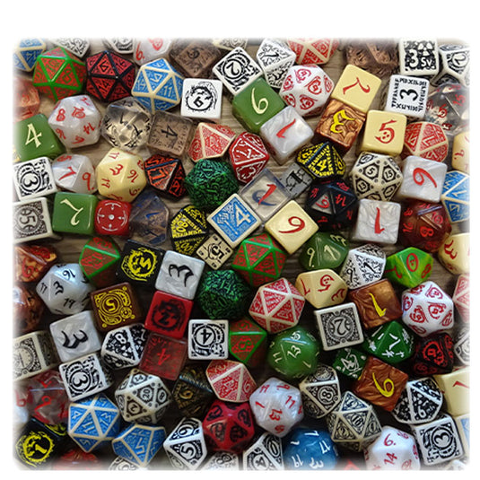 Q Workshop - Jar of Dice with D6, D10, D20 (1 at Random)