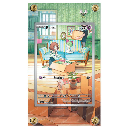 KantoForge - Extended Artwork Protective Card Display Case - Pokemon - Scarlet & Violet - Base Set - Ralts - 211/198