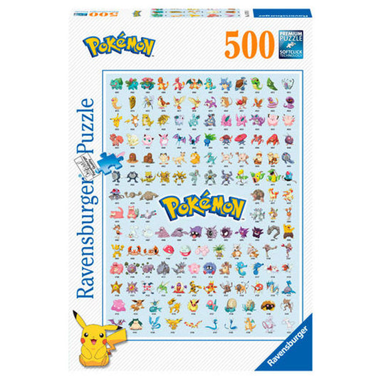 Pokemon - Ravensburger Puzzle - Pokemon Pokedex 1st Generation - 500pcs