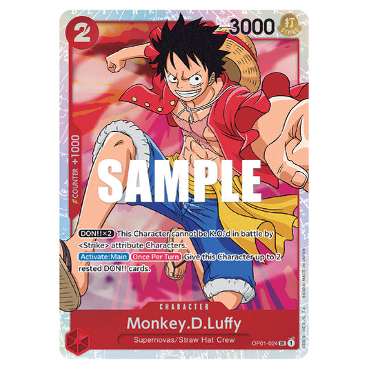 Monkey.D.Luffy OP01-024 card from the One Piece set Romance Dawn