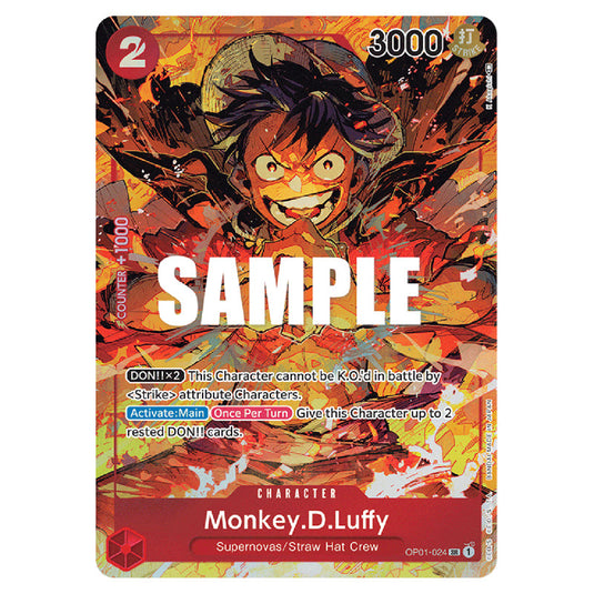 Monkey.D.Luffy OP01-024a card from the One Piece set Romance Dawn